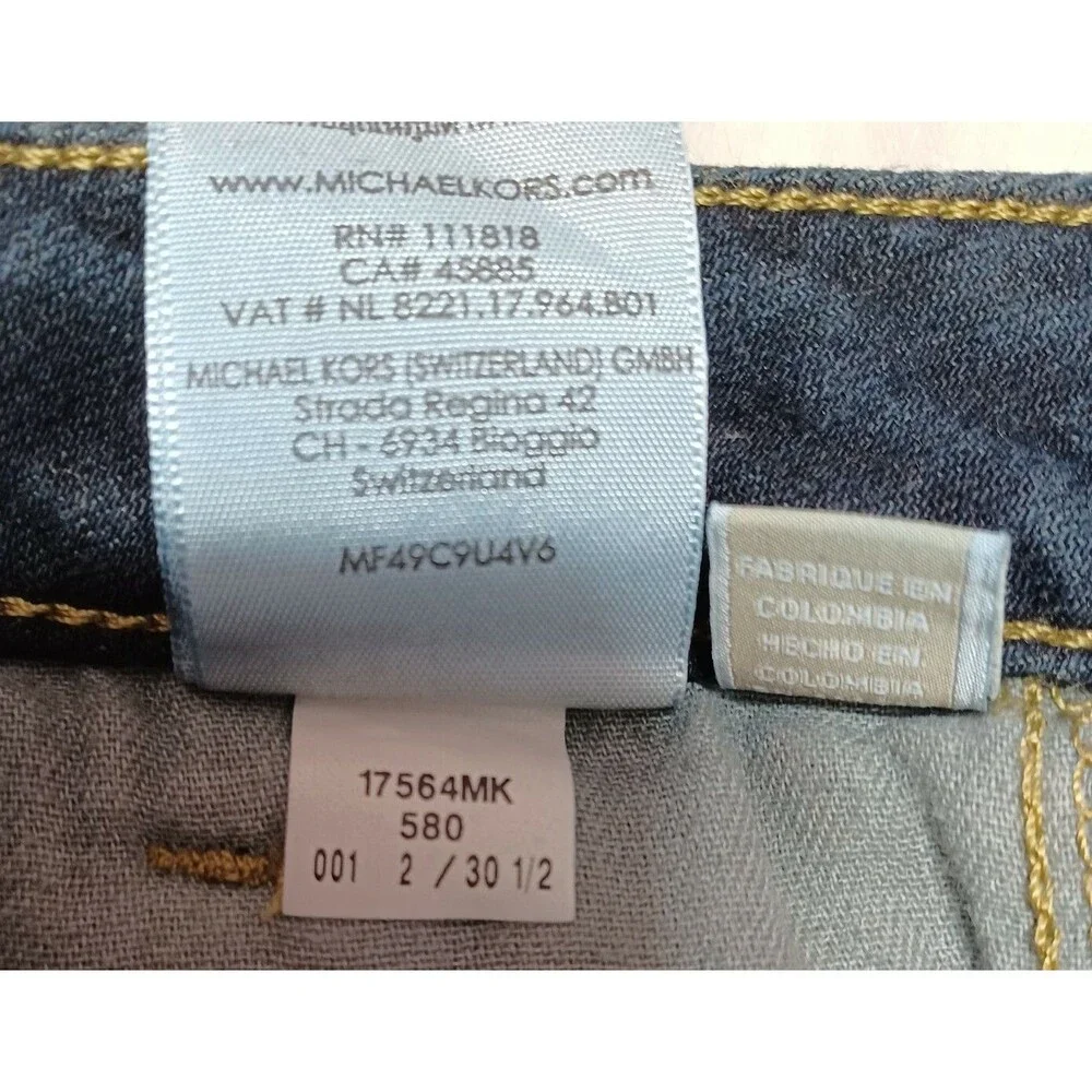 MICHAEL KORS Zipper Pocket Low-Rise Skinny Jeans Women's Size 2